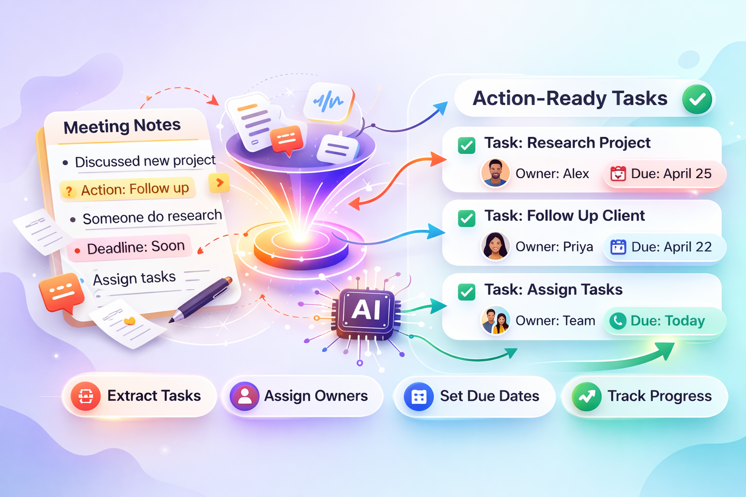 Convert Meeting Notes into Actionable Project Tasks AutomaticallyConvert Meeting Notes into Actionable Project Tasks Automatically