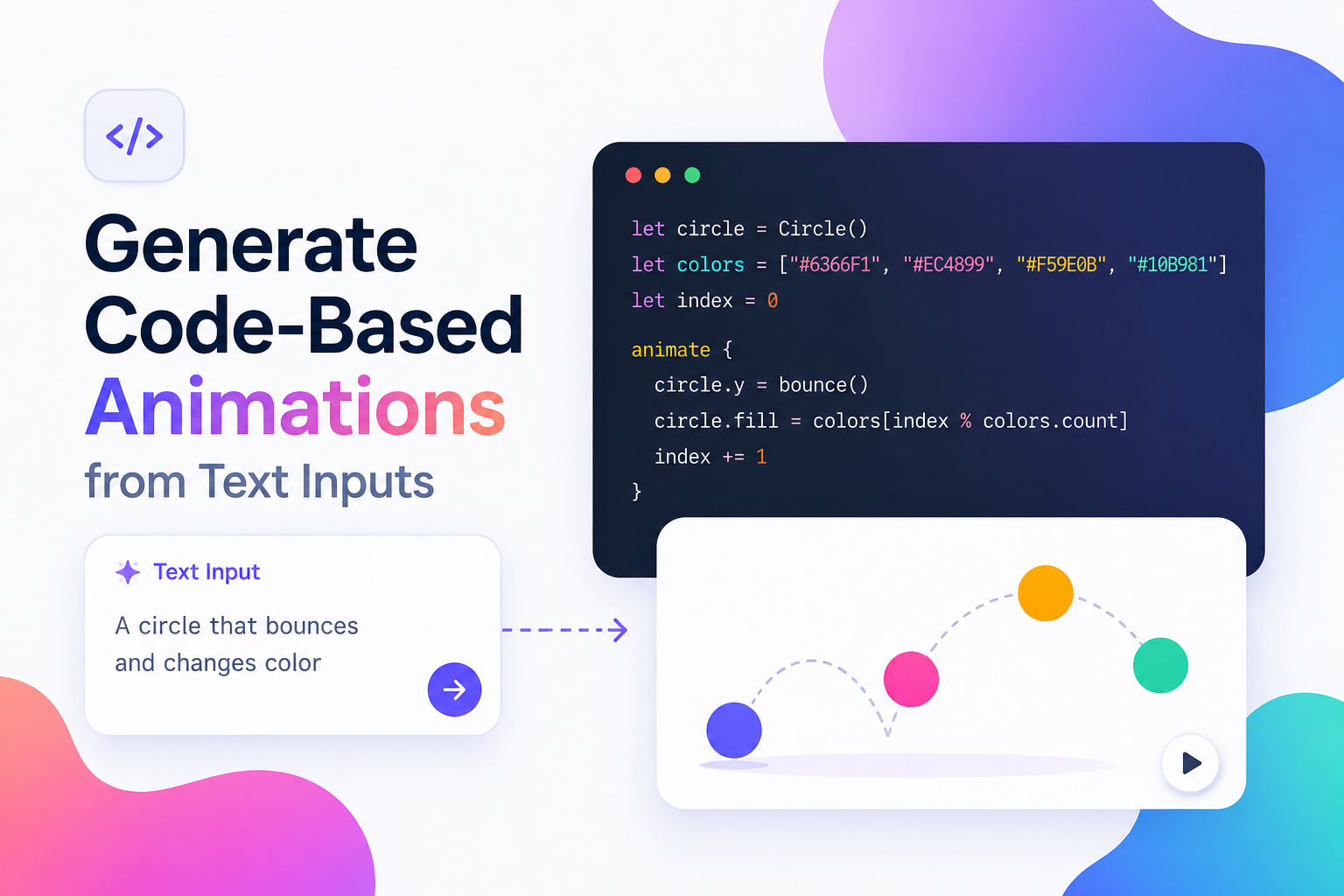 Generate Code-Based Animation Videos from Text Prompts Using AI