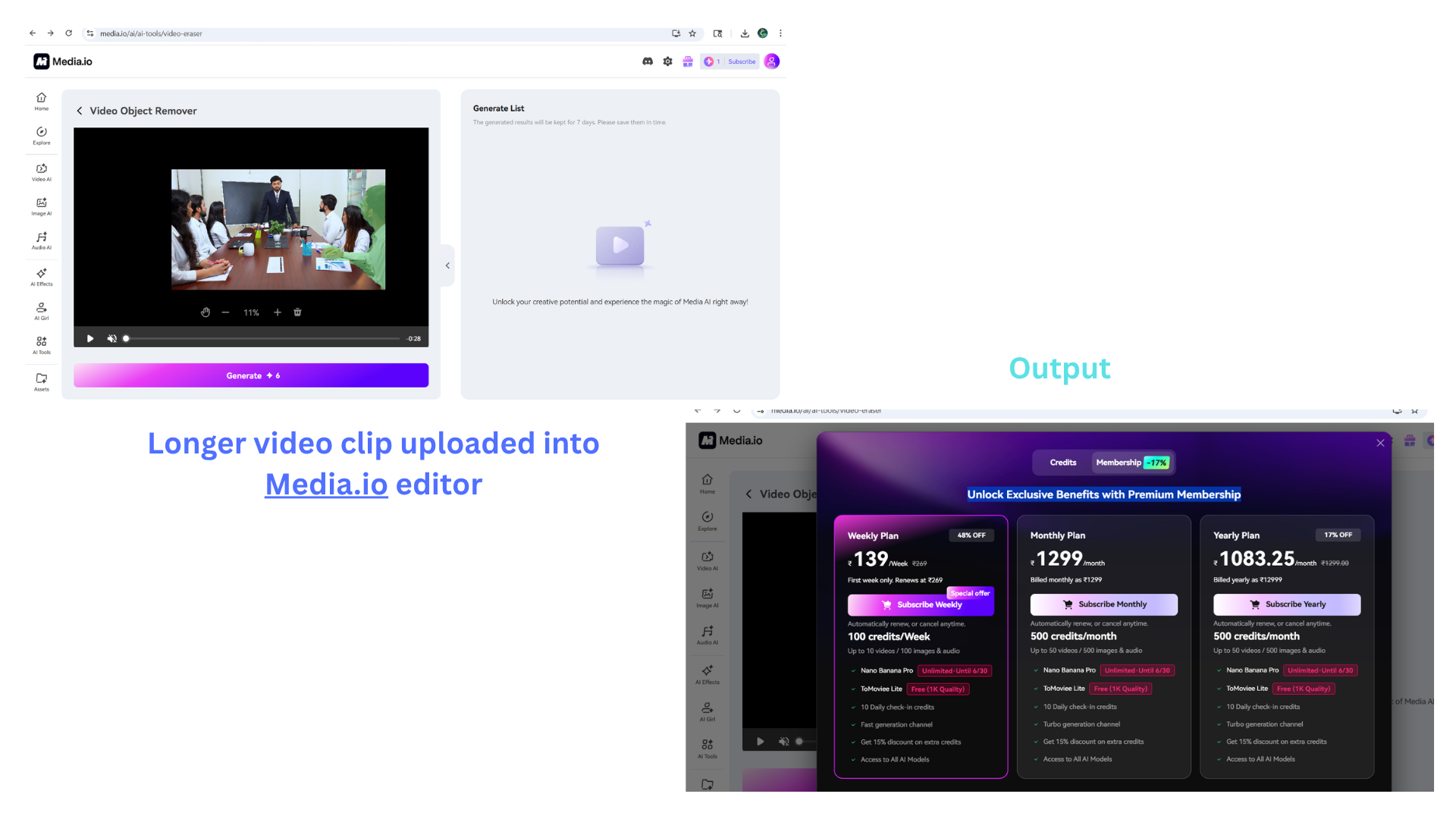 Output artifact for "Long Video Support" test: Longer video clip uploaded into Media.io editor + Output, Longer video clip uploaded into Media.io editor.png