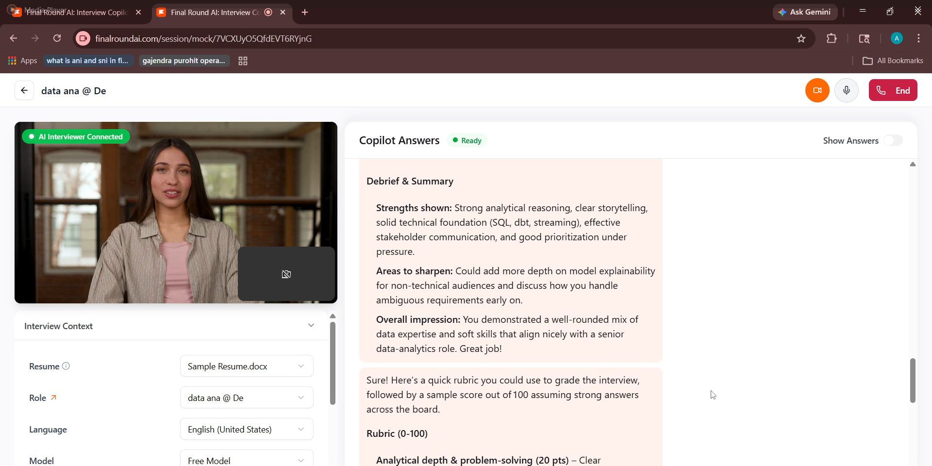 Output artifact for "Post-Session Debrief, Demo Q&A & Scoring Rubric" test: Output :, Screenshot (155)-2.png