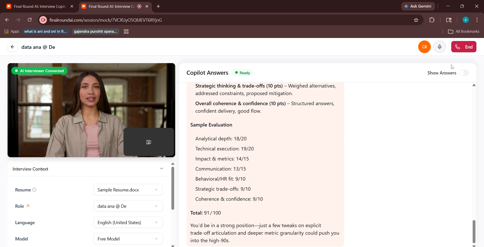 Output artifact for "Post-Session Debrief, Demo Q&A & Scoring Rubric" test: Output :, Screenshot (158)-1.png