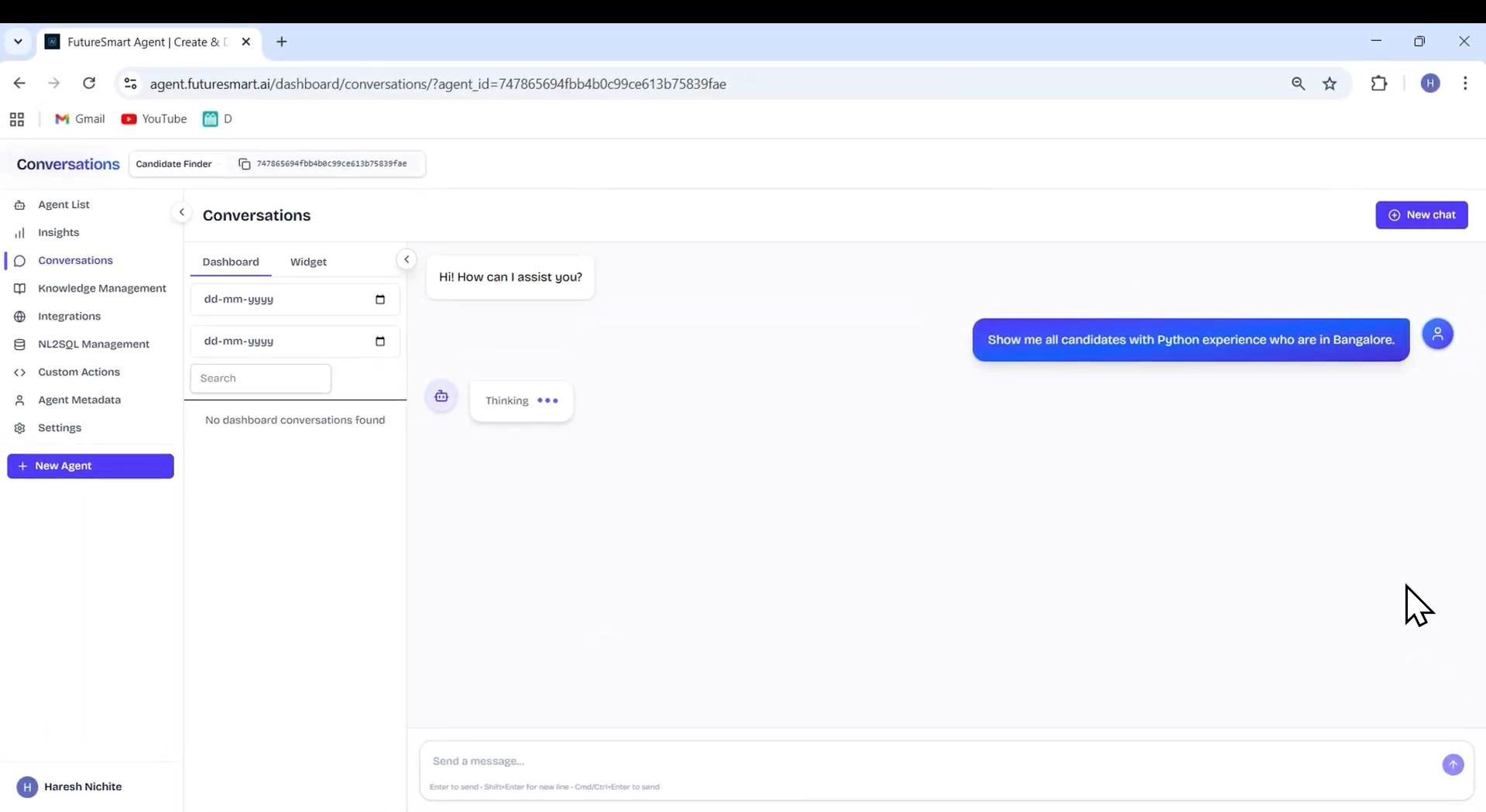 Input artifact for "Resume Parser and Candidate Search" test: Queried candidates in the conversations playground using natural language—complex multi-condition searches without SQL or filter logic., Screenshot 2026-04-14 135301.png