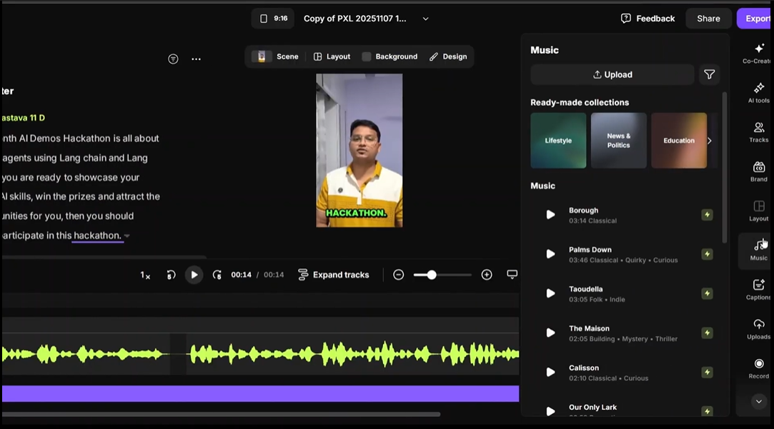 Output artifact for "Music Library" test: Output :, Screenshot 2026-04-15 131425.png