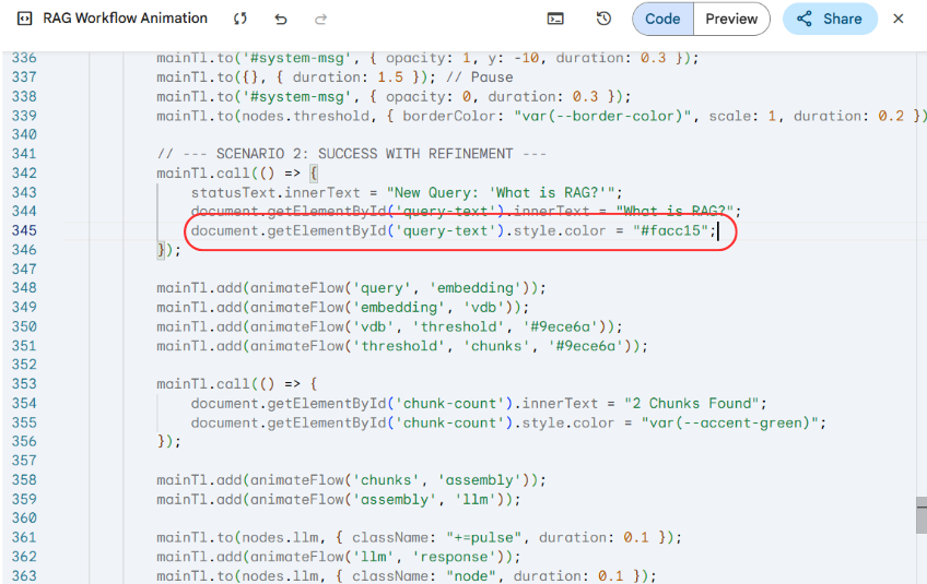 Gemini screenshot showing Inline Editing