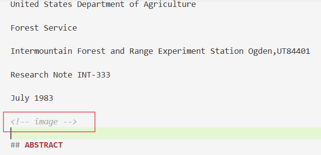 Output artifact for "Embedded Image and Chart Preservation" test: The logo was dropped and replaced with a placeholder in the extracted output., docling_input3_scannedpaper_usda_logo_omitted_failed.png