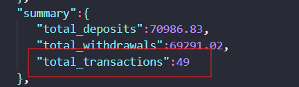Extend AI output showing Bank statement summary