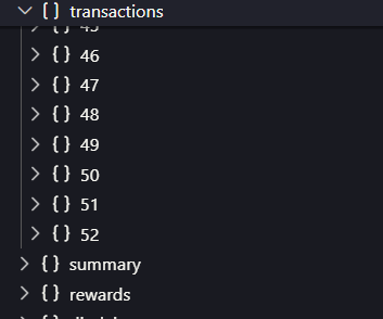 Reducto output showing Bank statement transaction output