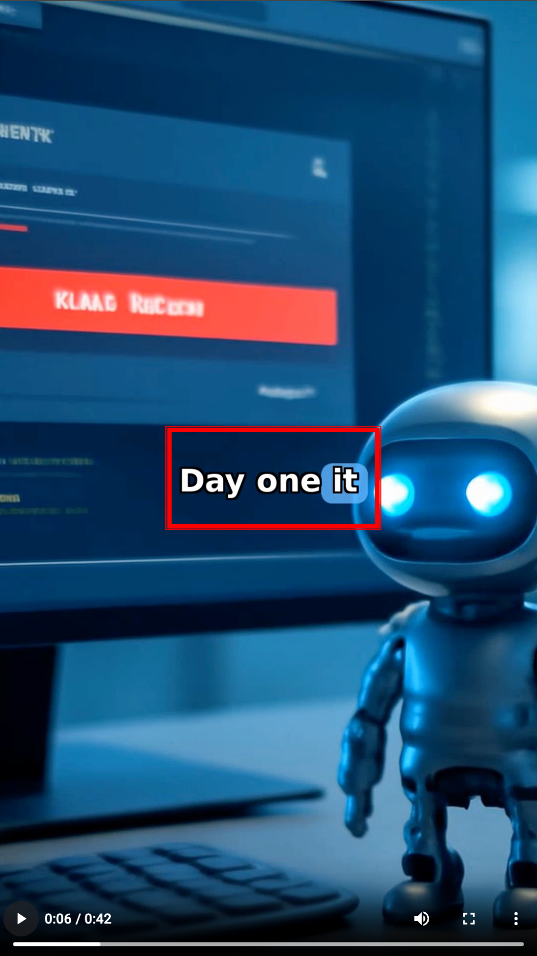Output artifact for "Captioning, Voiceover, and Music Generation" test: At 00:06, the subtitle lagged behind the narration, confirming that automatic caption timing was not fully synchronized., FutureSmartAI_Anchor2_SubtitleSync_0006.png