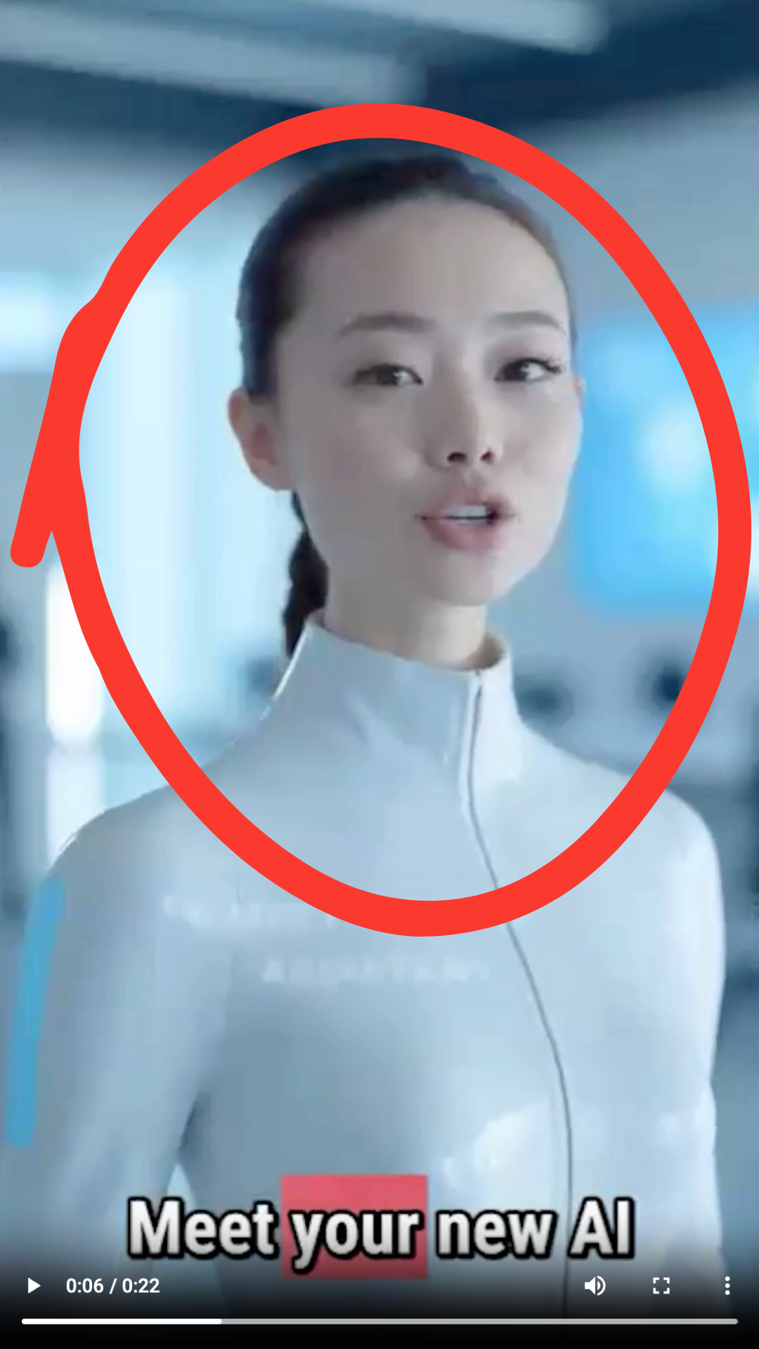 Output artifact for "AI Avatar Presentation" test: Heygen automatically inserted a realistic female AI avatar even though the prompt was about organizing customer-support messages into a dashboard. The avatar became the dominant focus instead of staying behind the concept., HeyGen_Anchor1_UnrequestedAIAvatar_0006.png