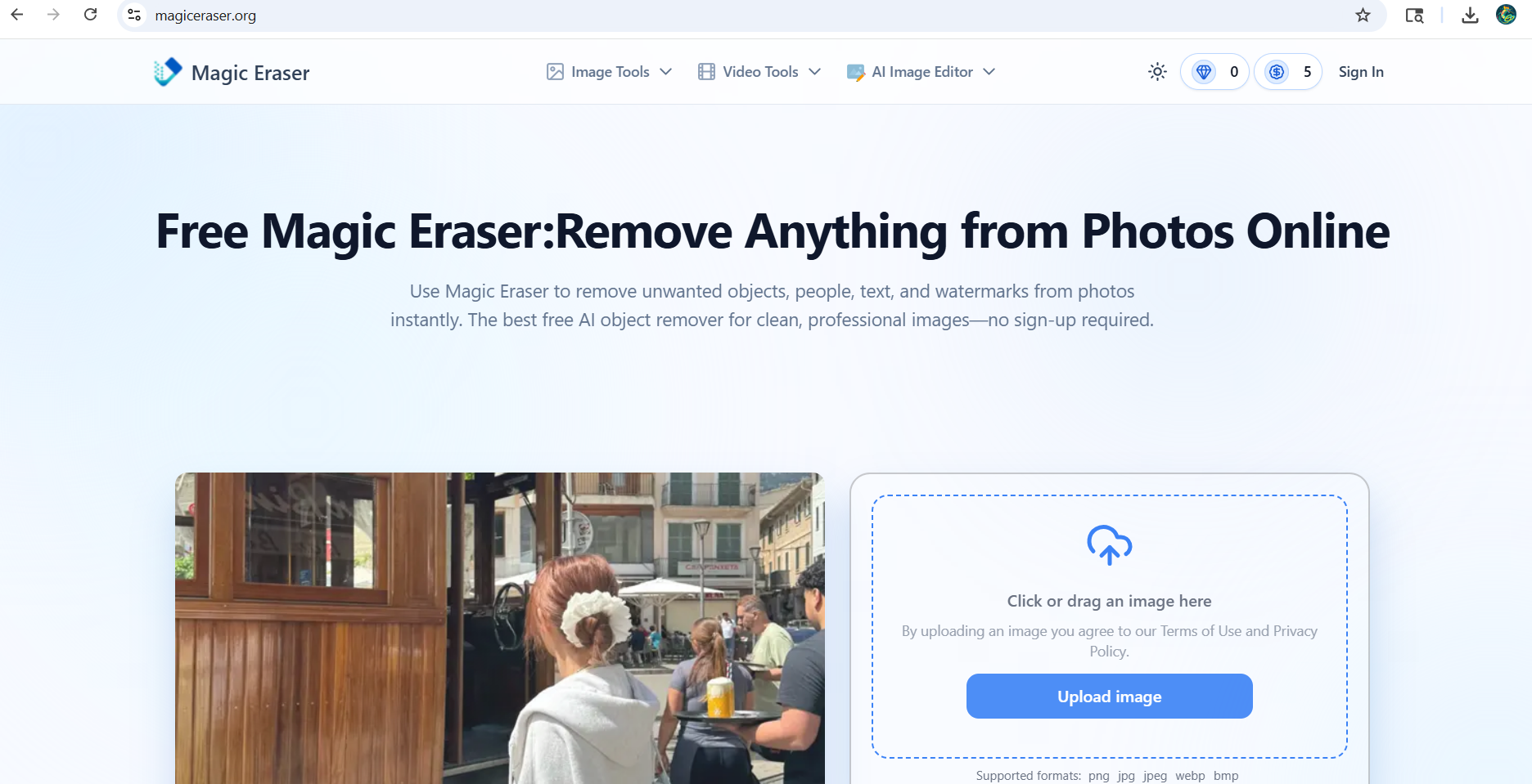 Input artifact for "No Account Required" test: Tool opened directly in browser without login or signup screen, image (22)-2.png