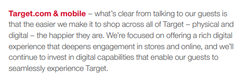 Input artifact for "Native PDF Text Extraction" test: Source paragraph crop from the Target annual report., markitdown_input1_hybridearnings_target_paragraph.png