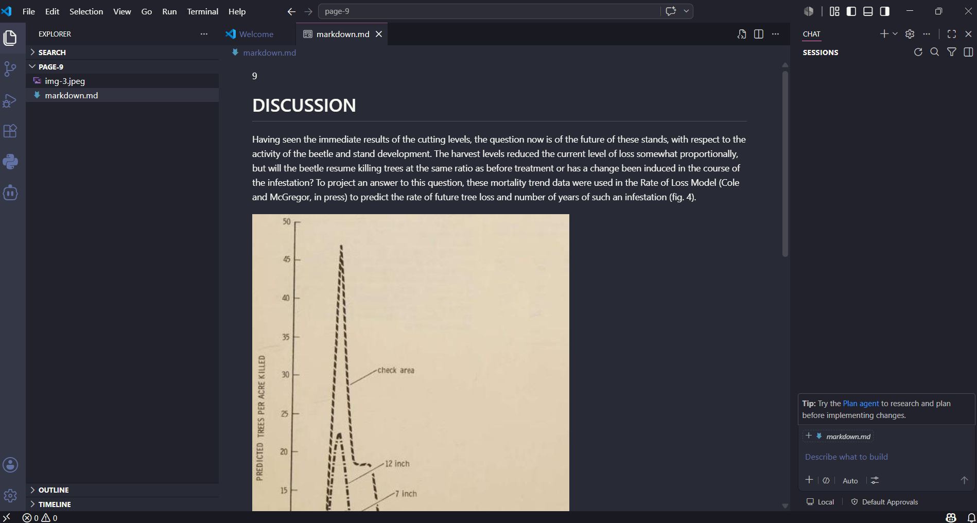 Output artifact for "Visual asset retention" test: The parsed output included an extracted image file and a markdown file in the same workspace, indicating that chart images were retained and linked to their sou, mistral-ai-editor-discussion-with-embedded-chart.png