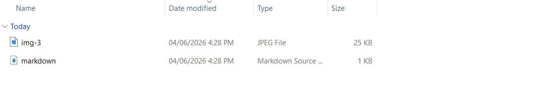 File explorer view of the output folder contents.