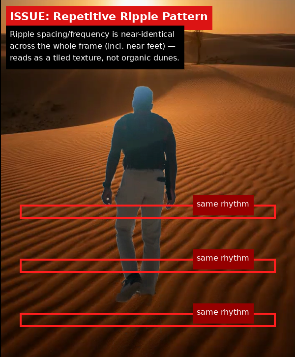 Descript output showing Issue evidence screenshot