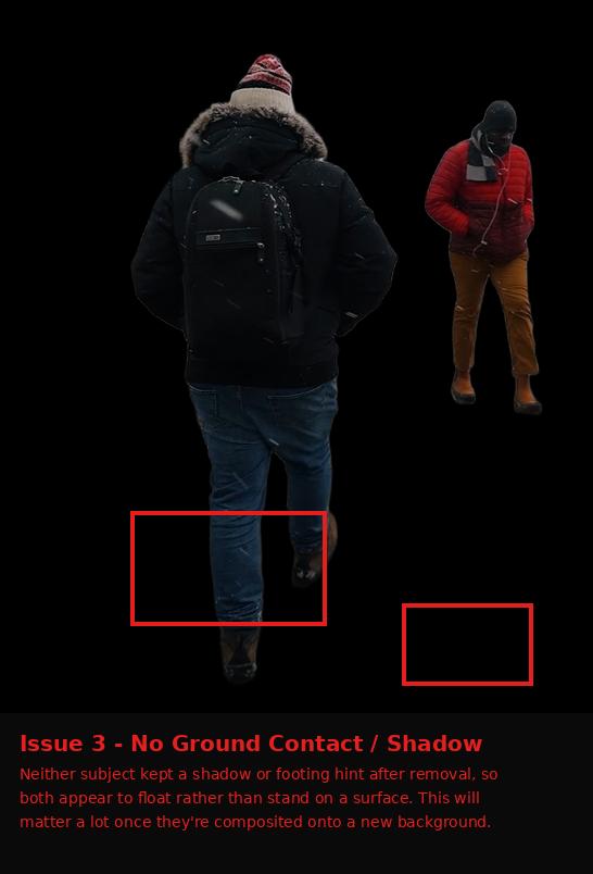 Bria.ai output showing Issue evidence screenshot